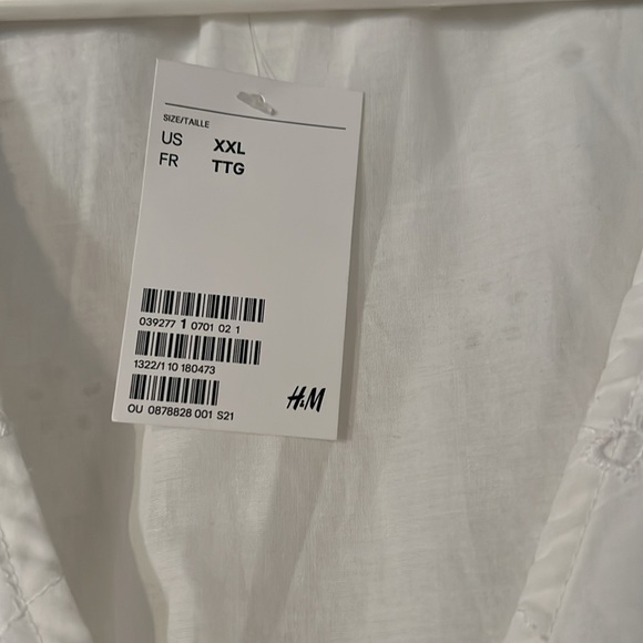 H&M plus sized white cotton eyelet dress - Picture 4 of 8